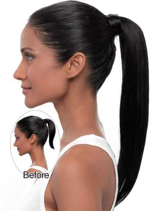 18" Simply Straight Wrap-around Pony Hairpiece by Hairdo | Heat Friendly Synthetic | Clearance Sale Open Box (Unworn - Like New)