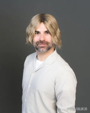 405 Mens Lace Front by WIGPRO: Human Hair Topper
