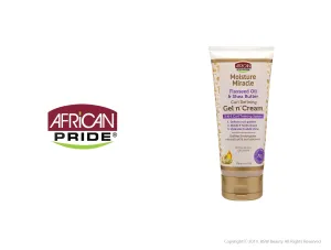 AFRICAN PRIDE MOISTURE MIRACLE FLAXSEED OIL & SHEA BUTTER CURL DEFINING GEL N' CREAM 6oz