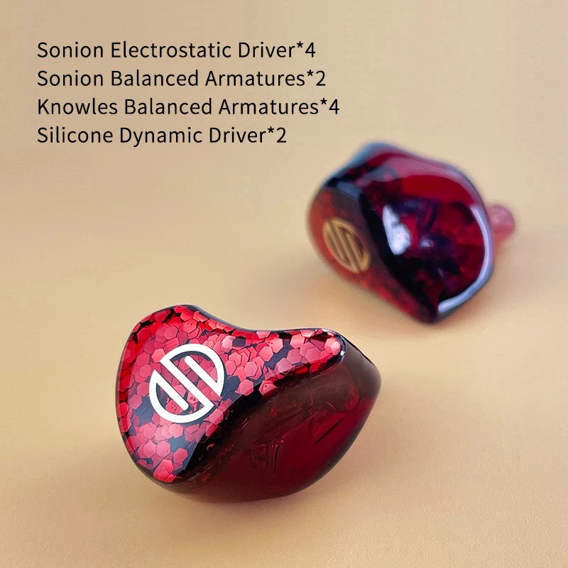 BGVP ArtMagic ED12 4EST 4BA 4DD Hybrid Drivers Hifi Music In-Ear Monitor