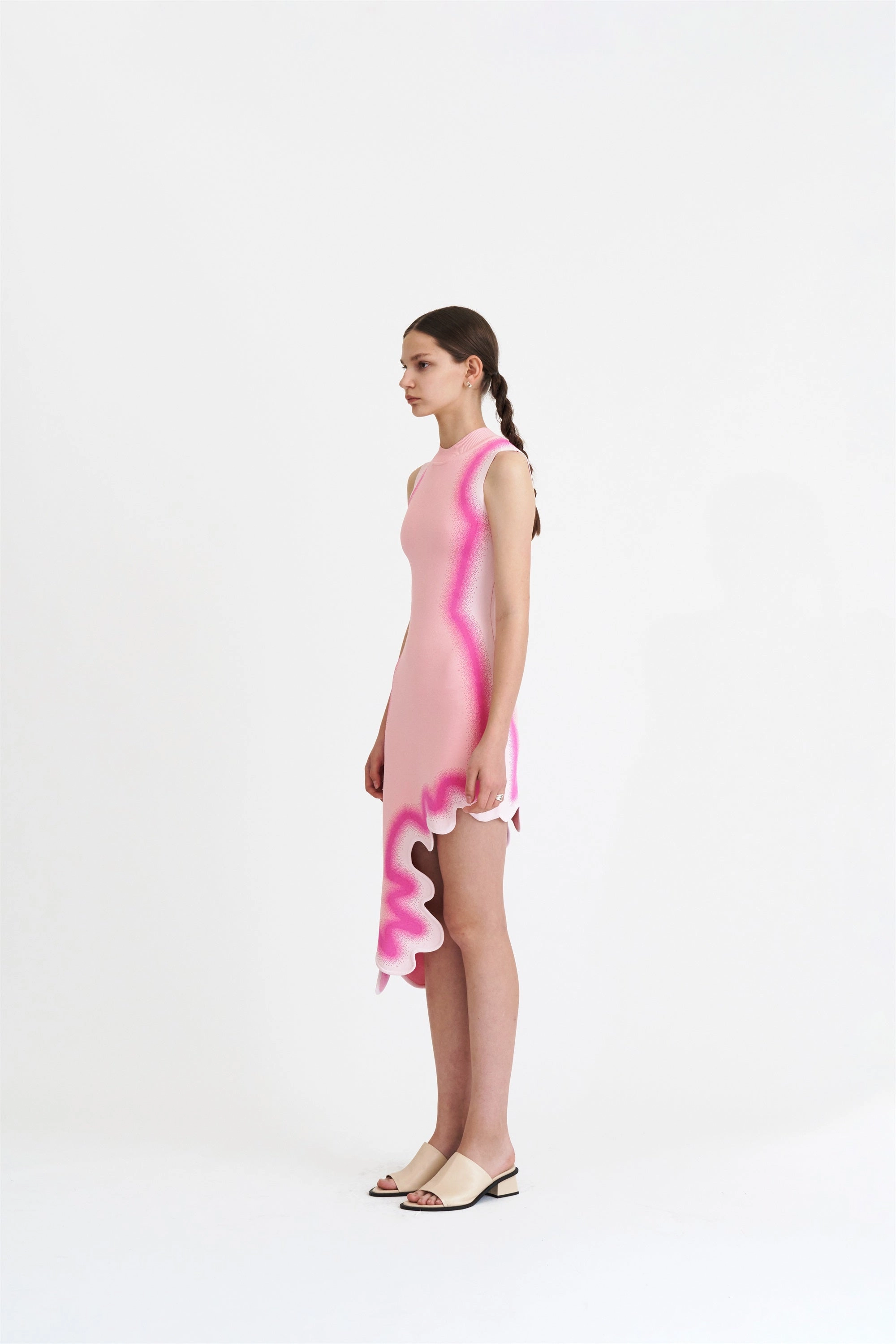 BROOKLYN WAVY ASYMMETRIC DRESS