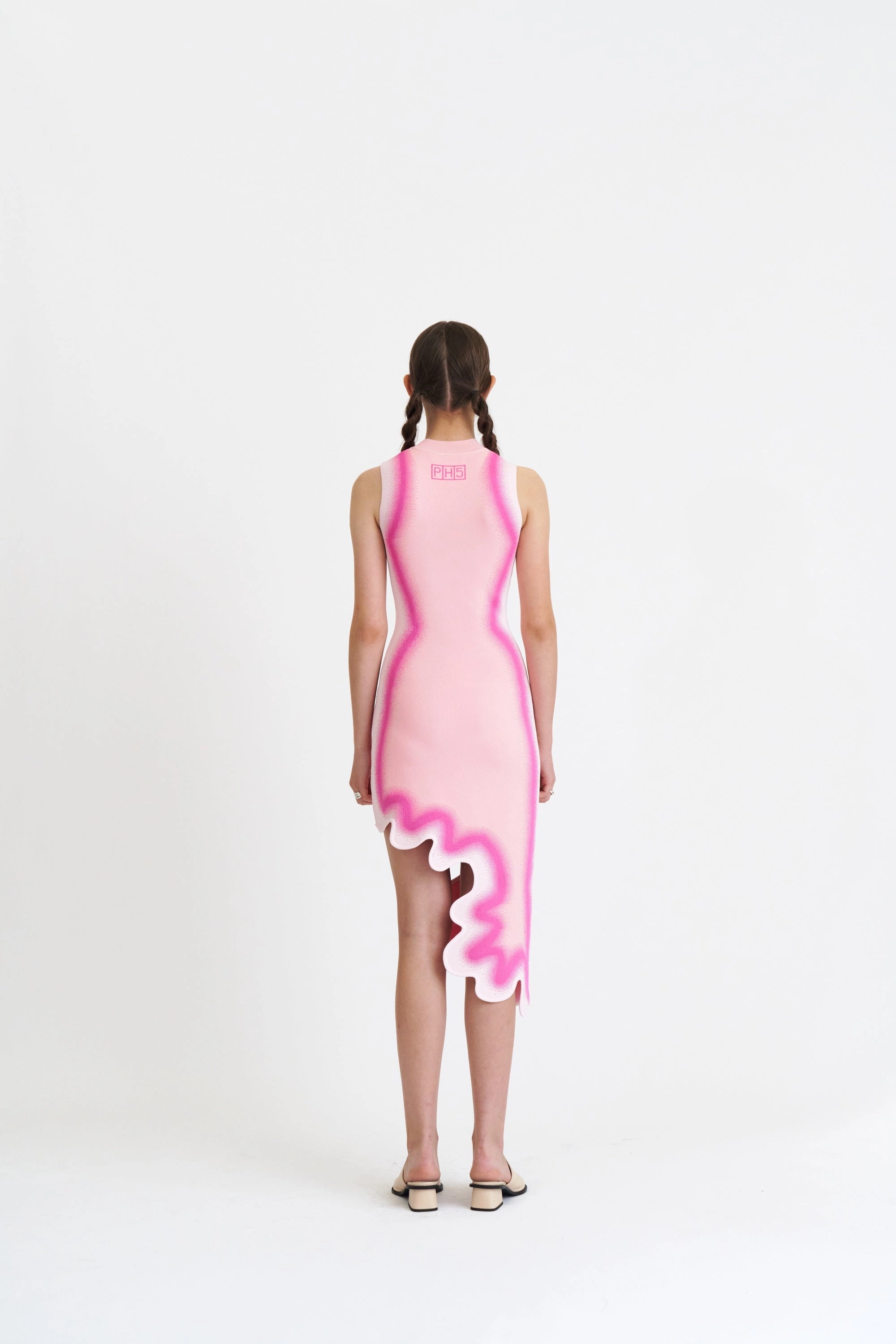 BROOKLYN WAVY ASYMMETRIC DRESS