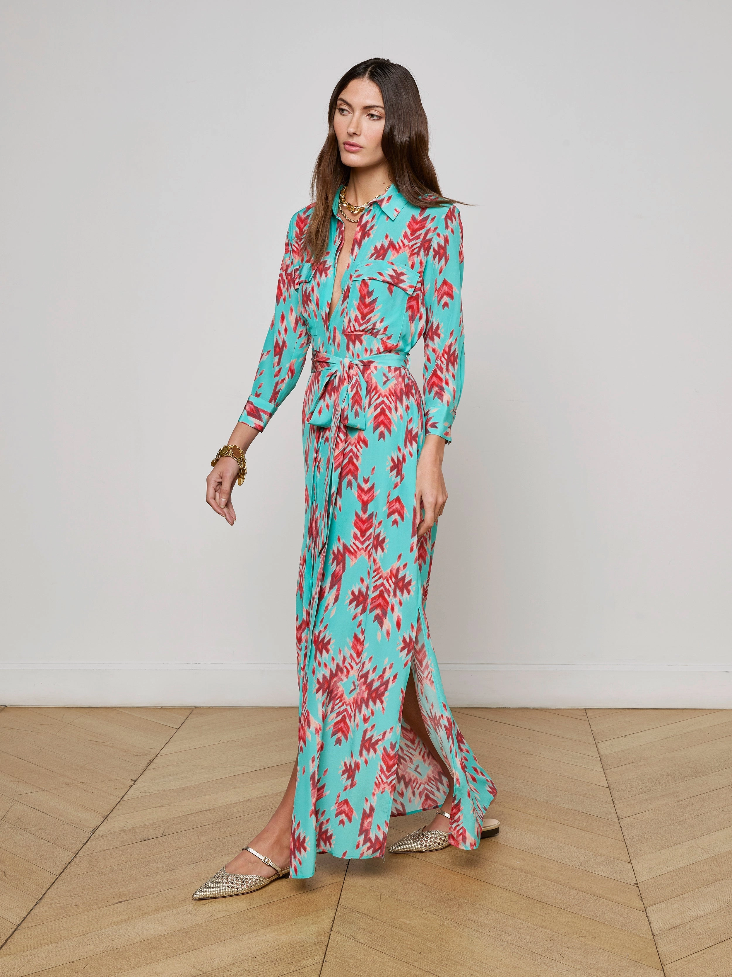 Cameron Silk Shirt Dress