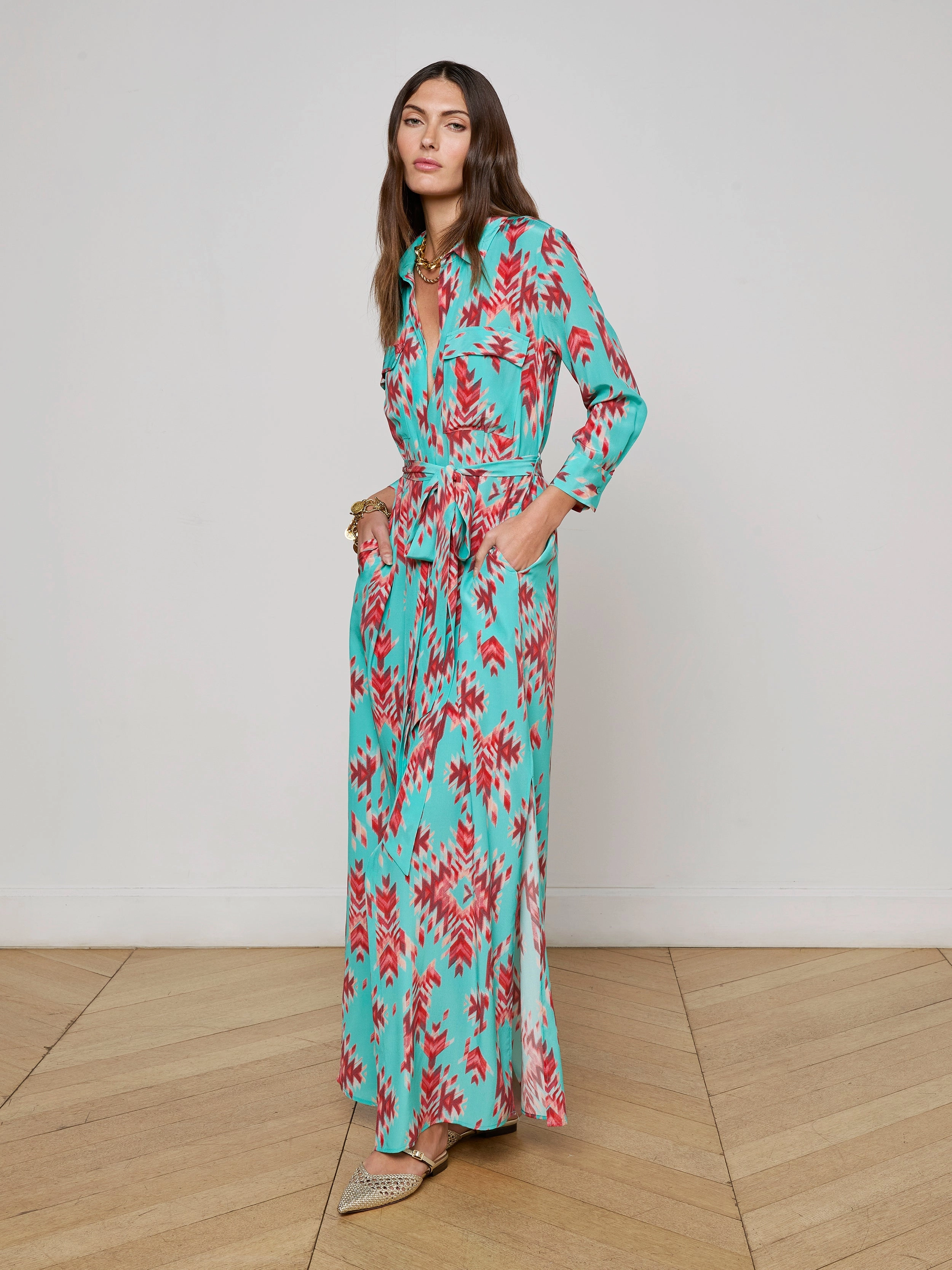 Cameron Silk Shirt Dress