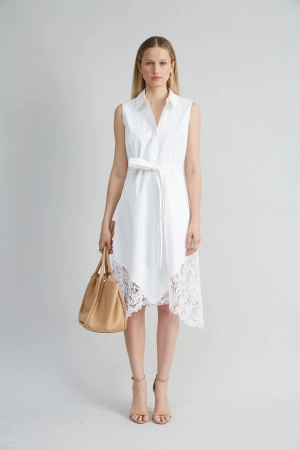 Cotton Lace Hem Dress