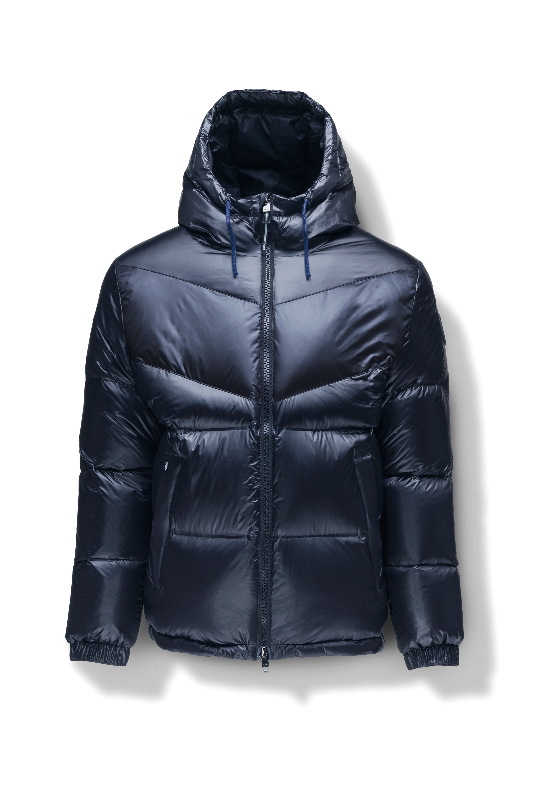 Dyna Men's Chevron Quilted Puffer Jacket Navy