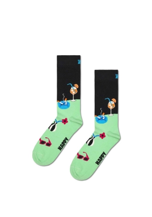 Happy Socks Late Night Socks, Green Multi