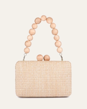 HARLING CLUTCH NATURAL RAFFIA