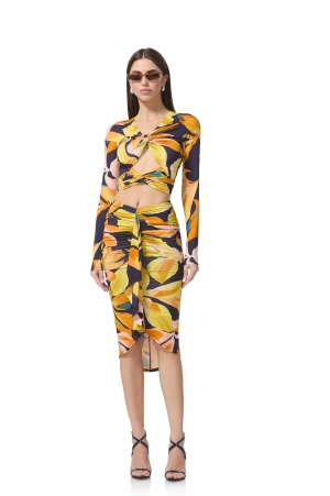 Isadora Skirt - Navy Tropical