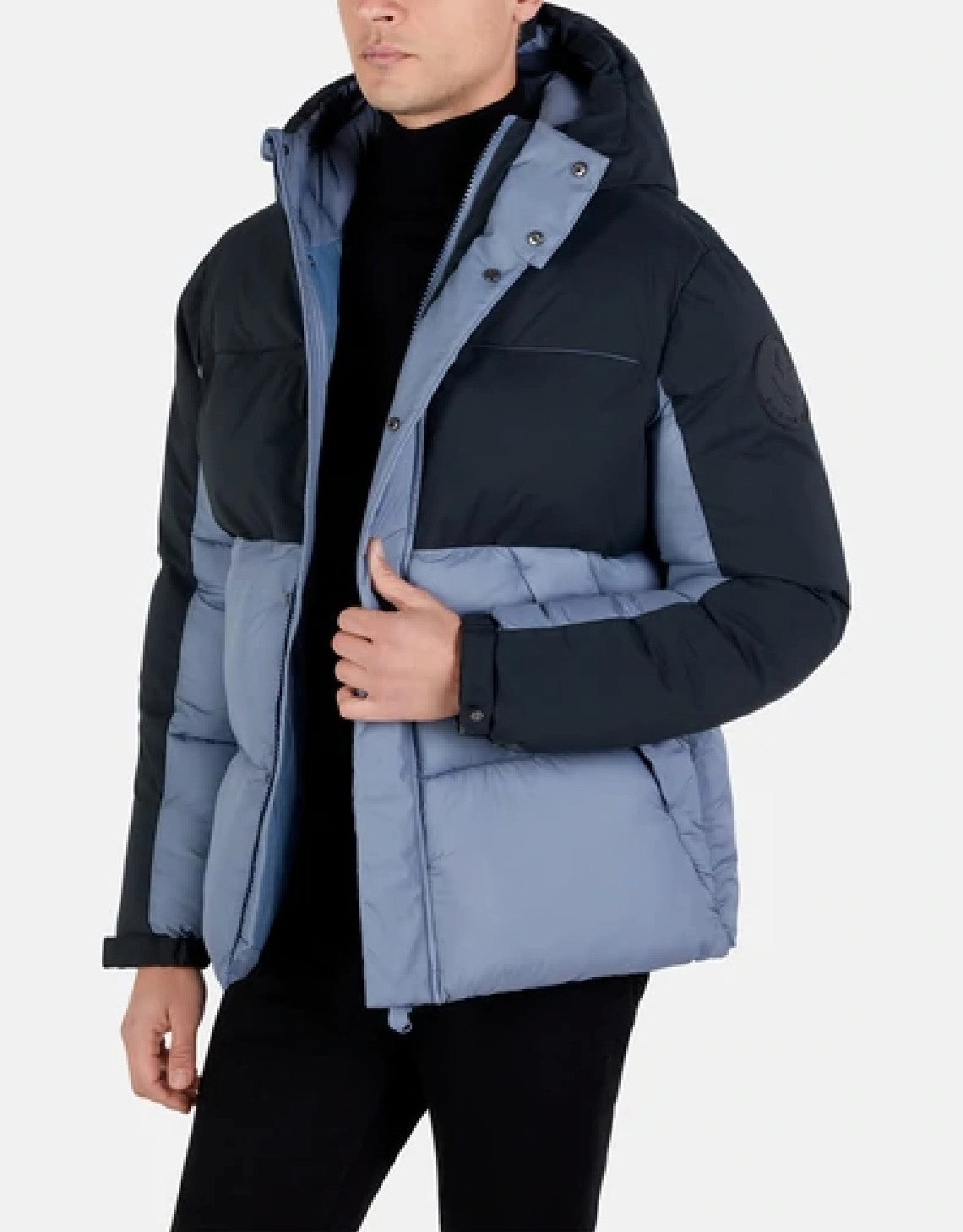 Men's Calvin Hooded Jacket Stone Blue