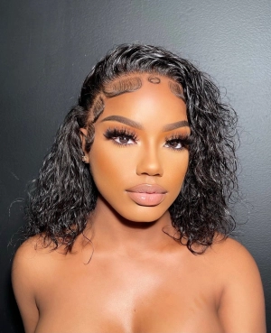 Ocean Wave Kelly Bob Invisible HD Lace Front Wig