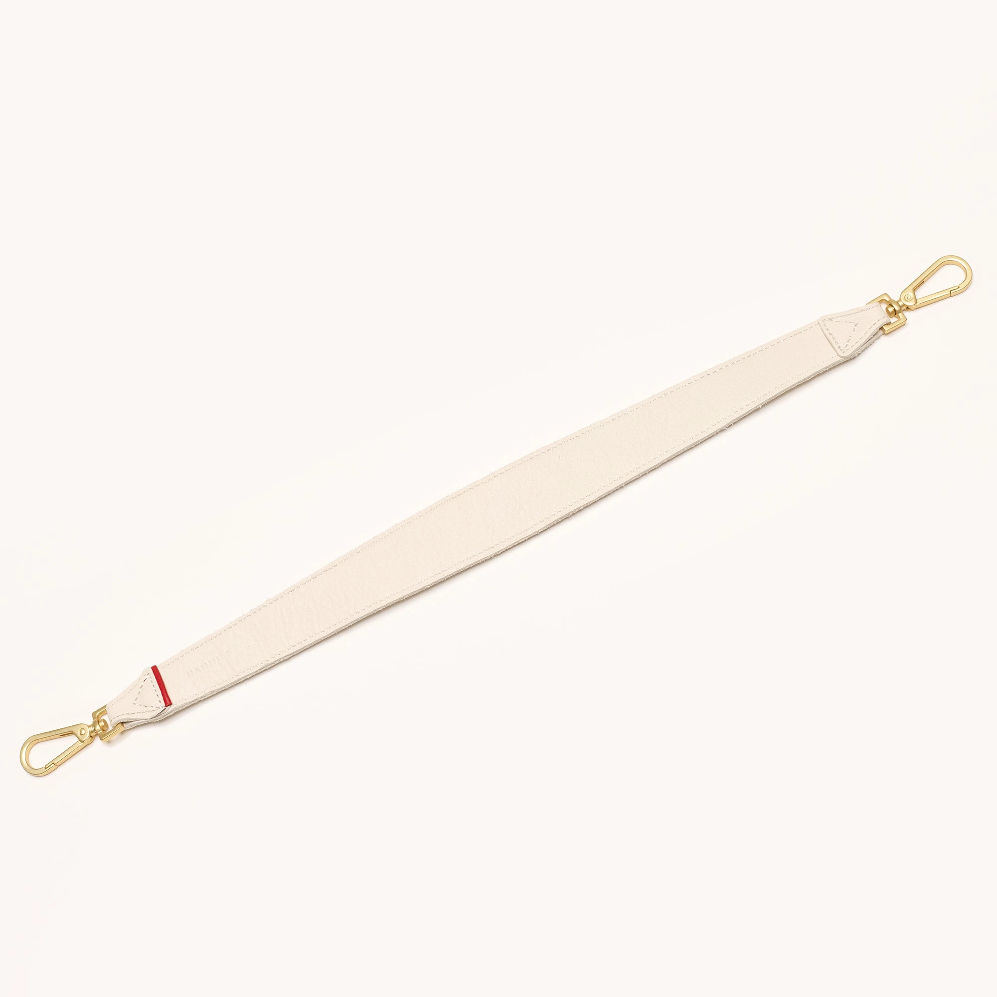 Riveted Shoulder Strap | Calla Lily White/Brushed Gold