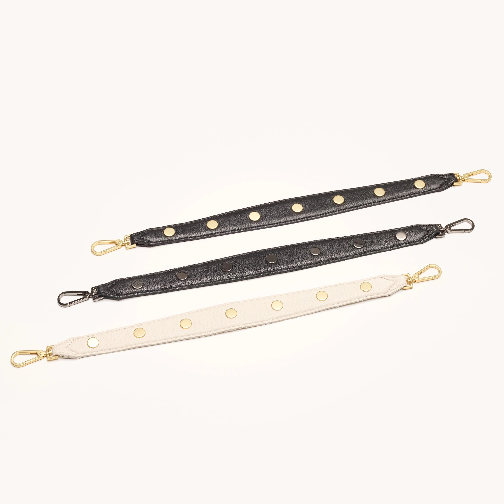 Riveted Shoulder Strap | Calla Lily White/Brushed Gold