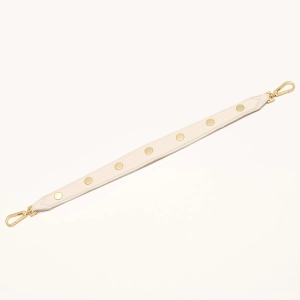 Riveted Shoulder Strap | Calla Lily White/Brushed Gold