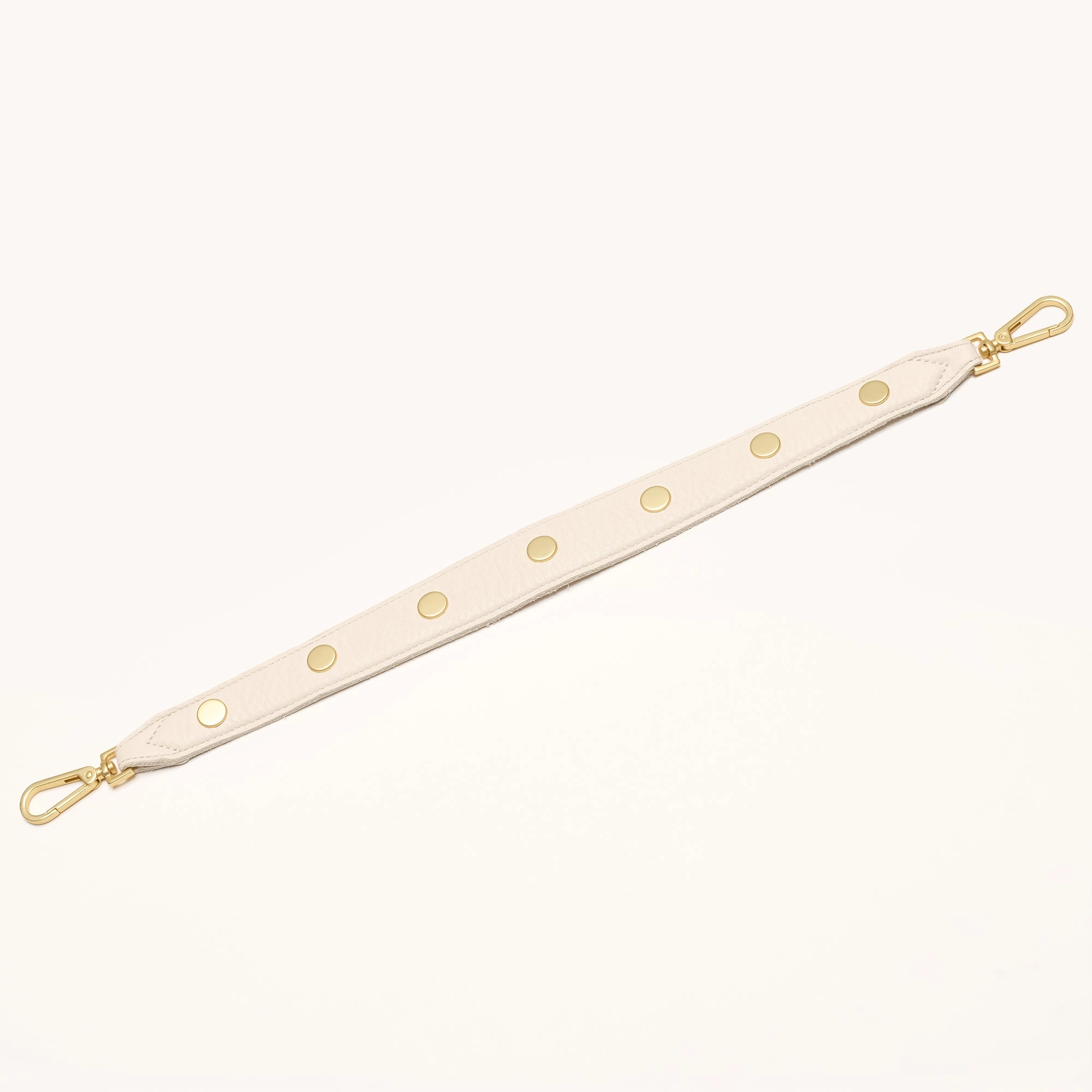 Riveted Shoulder Strap | Calla Lily White/Brushed Gold