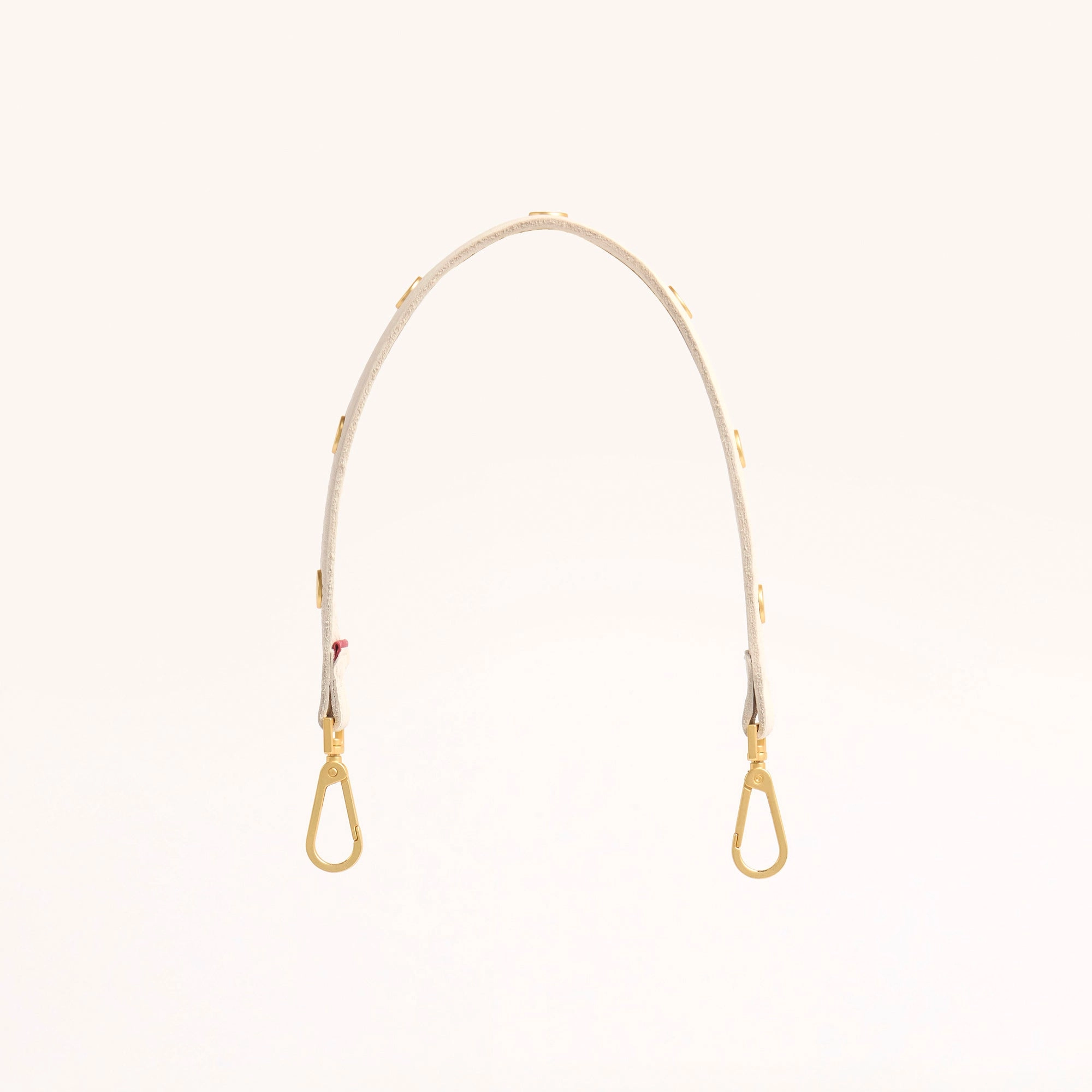 Riveted Shoulder Strap | Calla Lily White/Brushed Gold