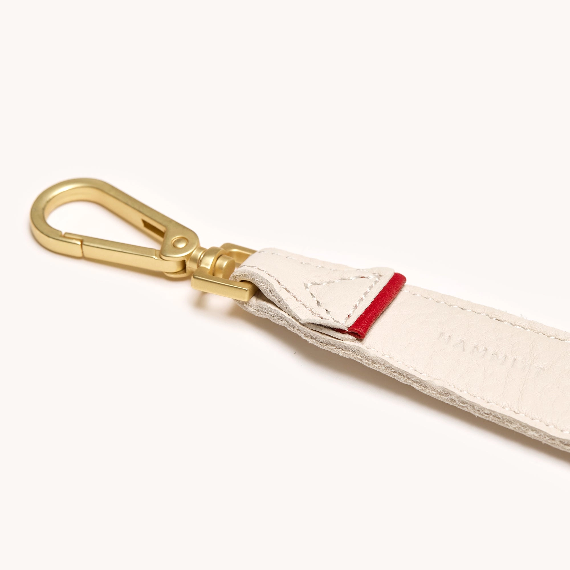Riveted Shoulder Strap | Calla Lily White/Brushed Gold