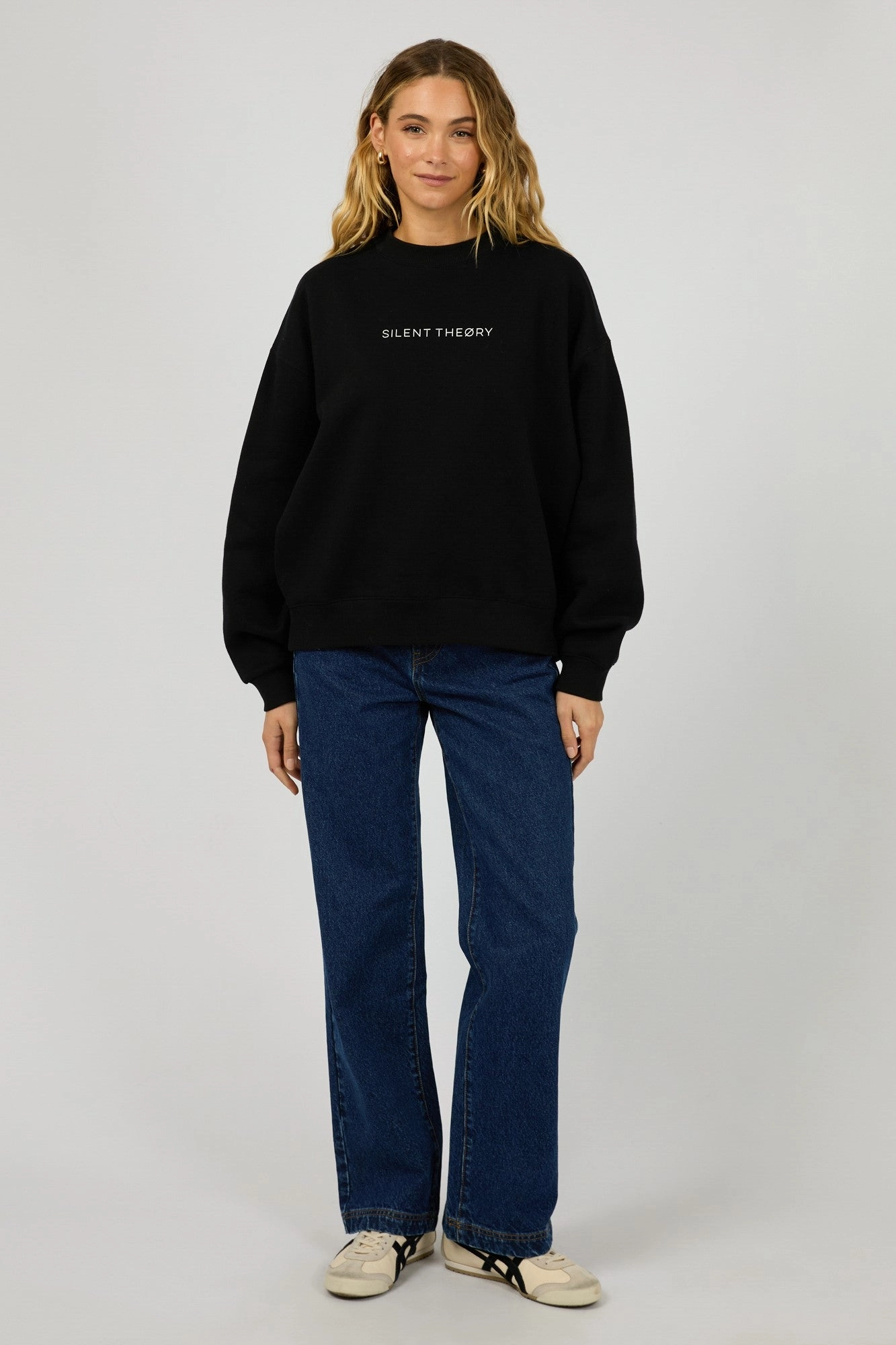 Silent Theory Logo Crew Black