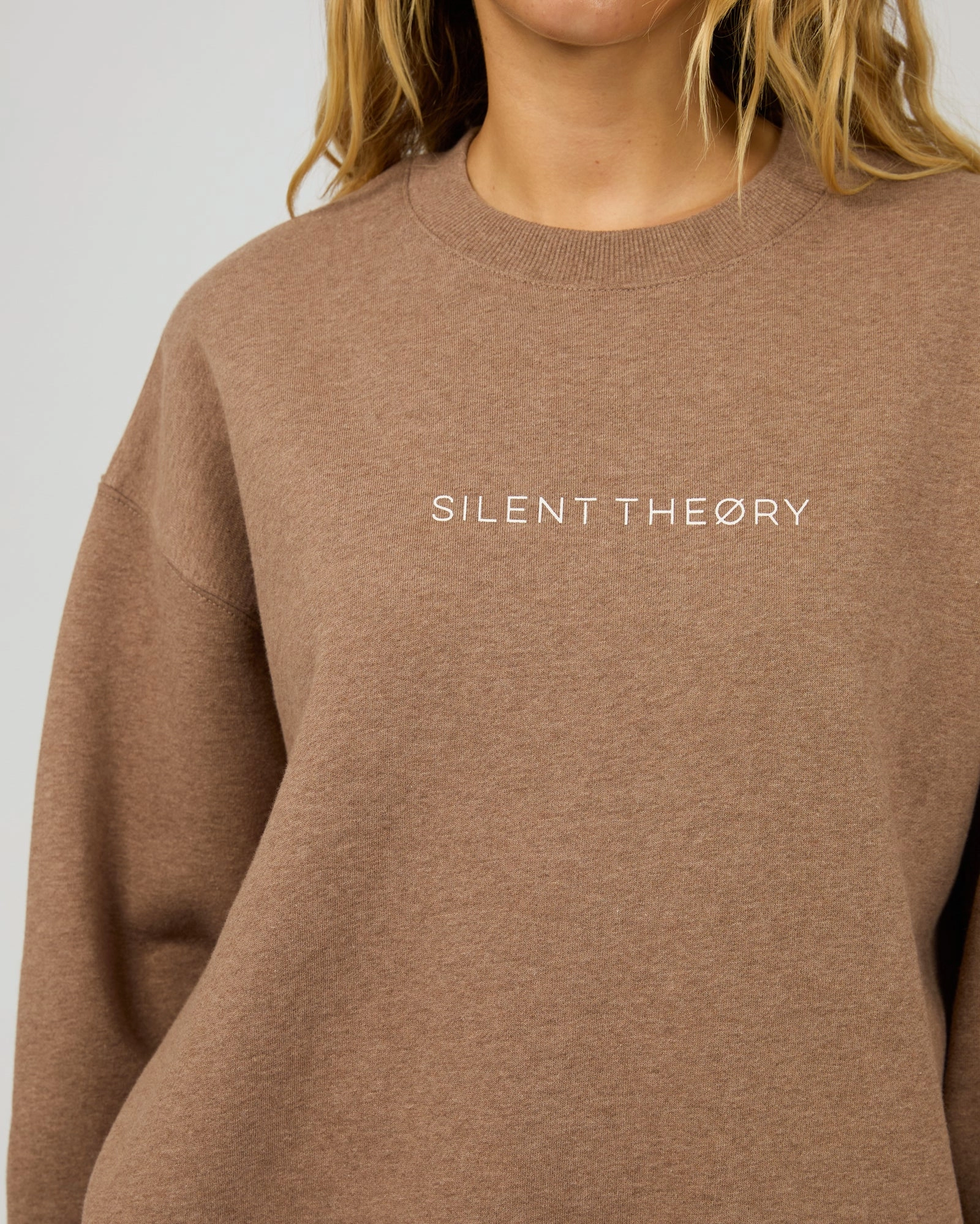 Silent Theory Logo Crew Brown