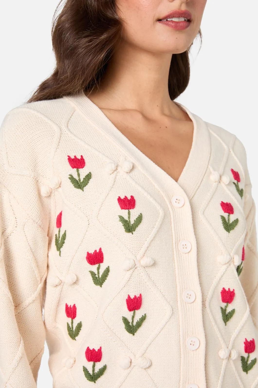 Tulip Embroidered Cardigan