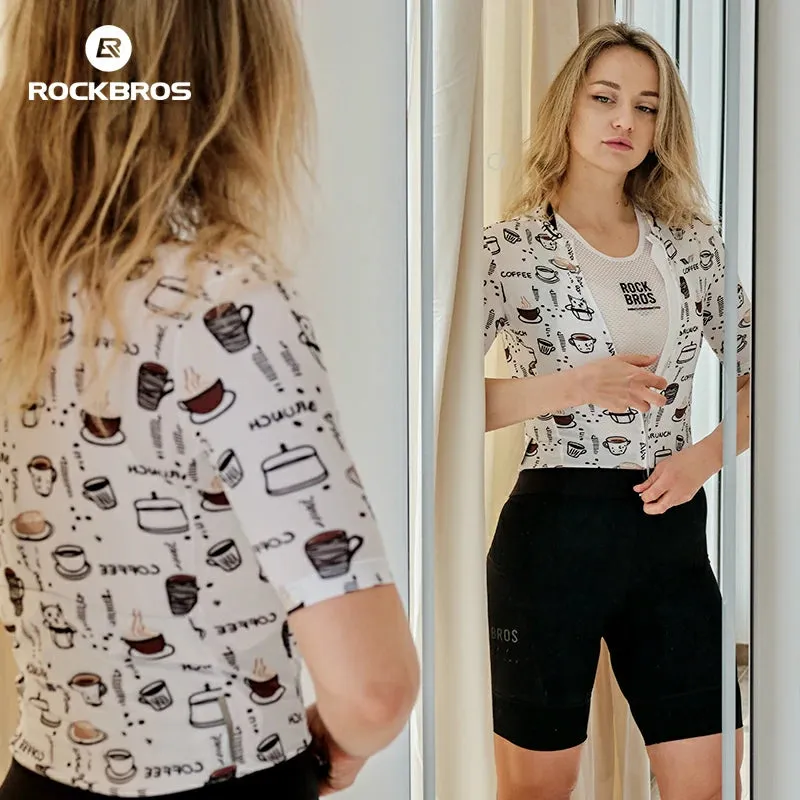 TVI ROCKBROS  Elements Print Female Cycling Top Short-Sleeved Jersey