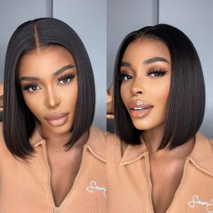 UK Shipping | Wear & Go Glueless Bob Wig 5x5 Straight HD Lace Closure Wig
