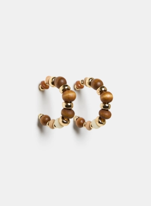 Wood Hoop Earrings