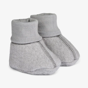 Wool Fleece Booties | Baby - winter sky