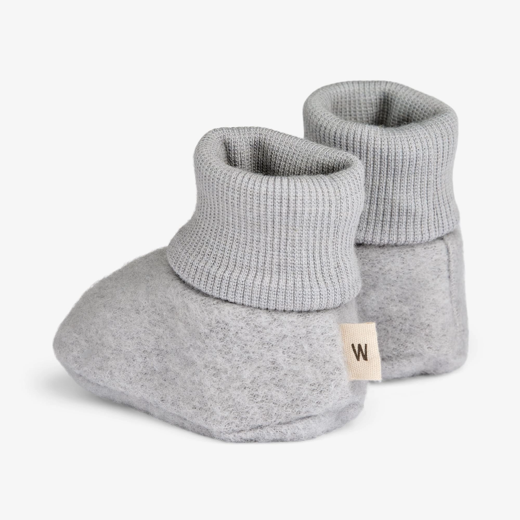 Wool Fleece Booties | Baby - winter sky