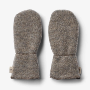 Wool Fleece Miitens Jay - brown melange