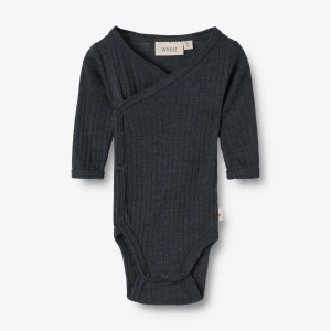Wool Silk Body L/S Willow - navy