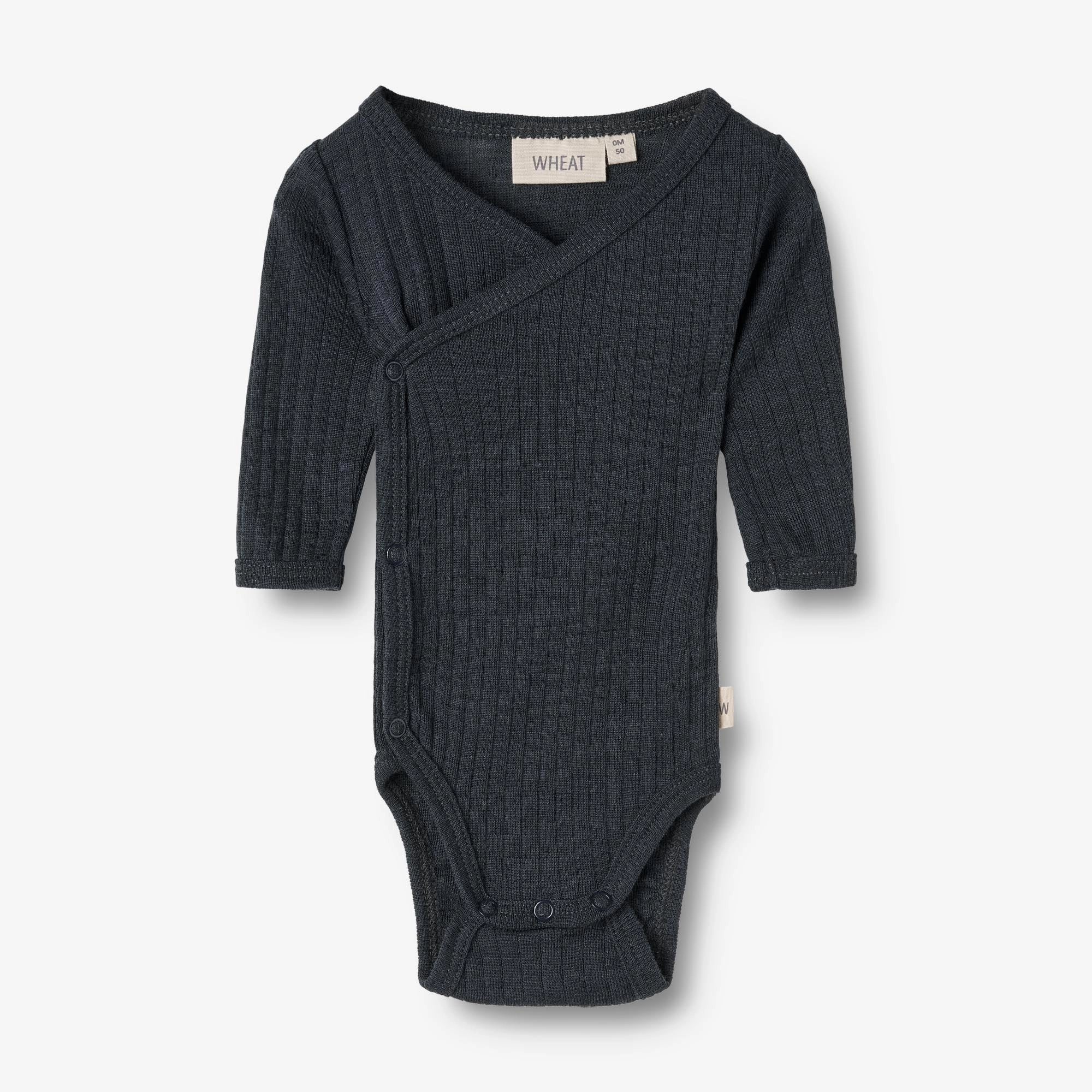 Wool Silk Body L/S Willow - navy