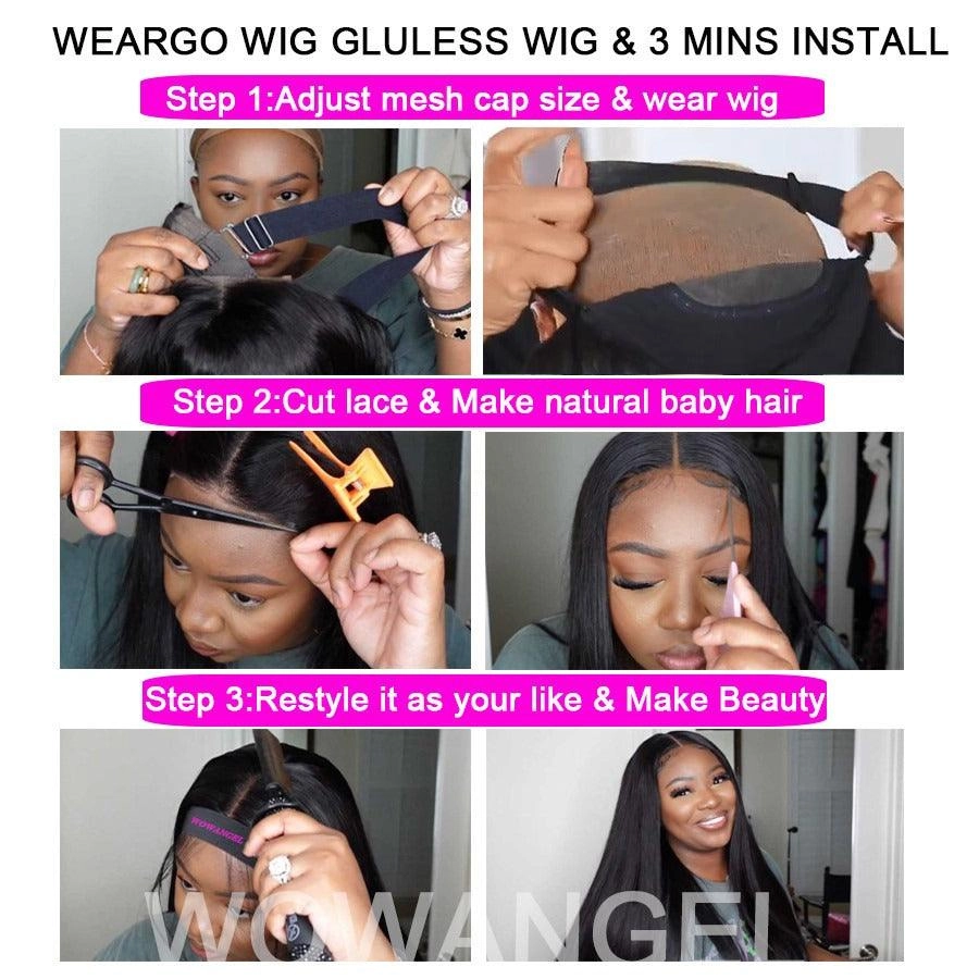 WOWANGEL 7x7 Loose Curl HD Lace Closure Wig Parting Max Glueless Wig