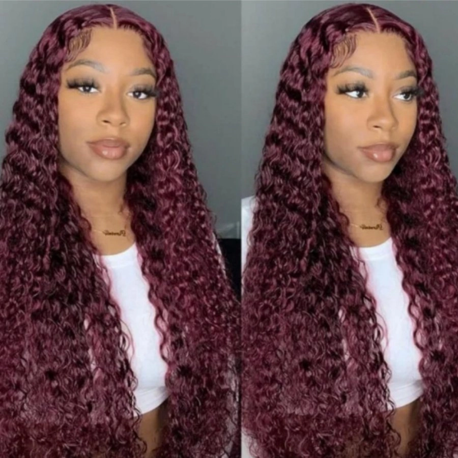 WOWANGEL 99J Burgundy 5X5 HD Lace Closure Wig | USA Overnight Shipping