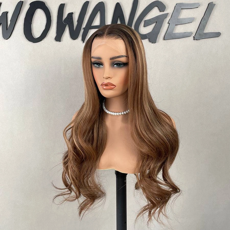 WOWANGEL Ombre Highlight 13X6 HD Lace Full Frontal Wig Human Virgin Hair