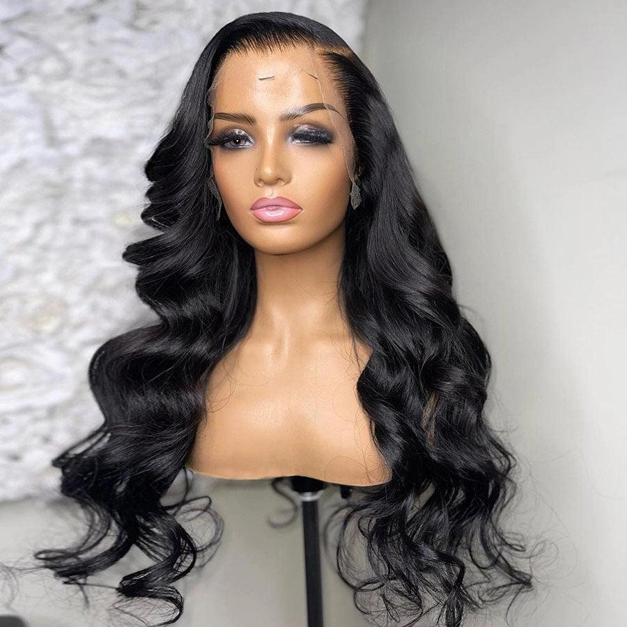 WOWANGEL Skinlike Real HD Lace 13X6 Full Frontal Wig Body Wave Pre Plucked