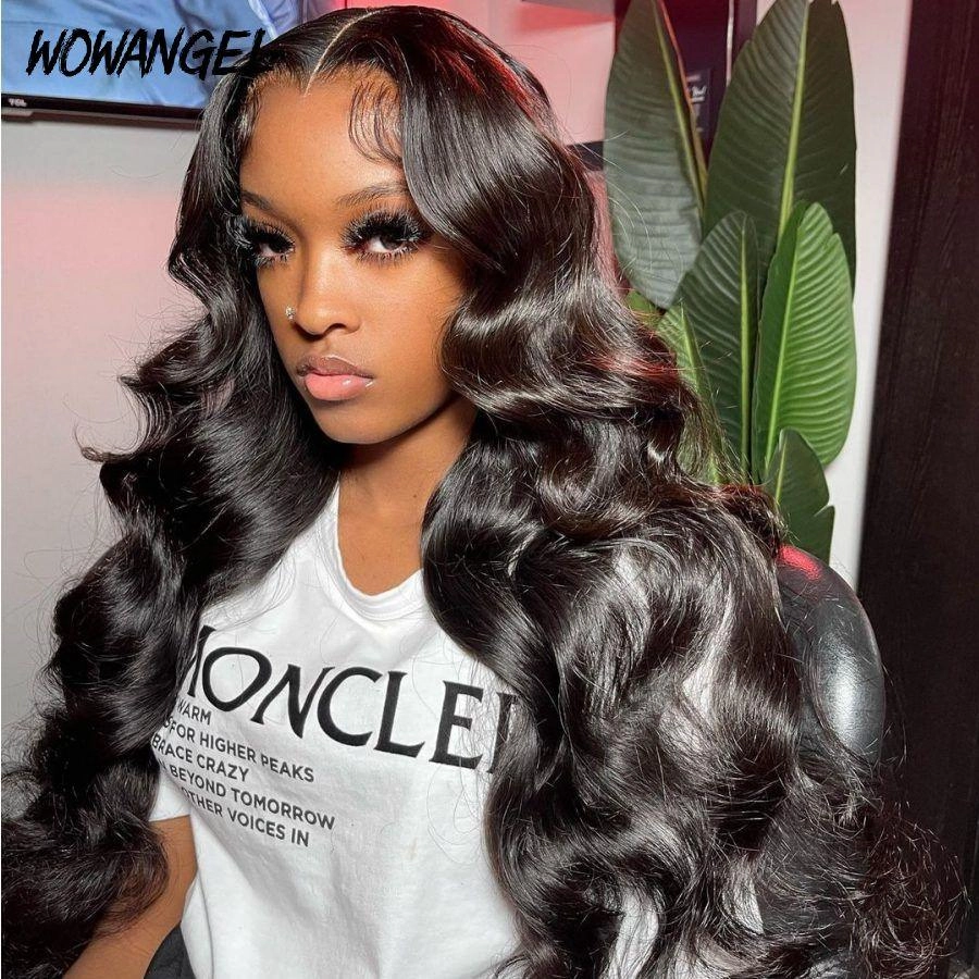 WOWANGEL Skinlike Real HD Lace 13X6 Full Frontal Wig Body Wave Pre Plucked