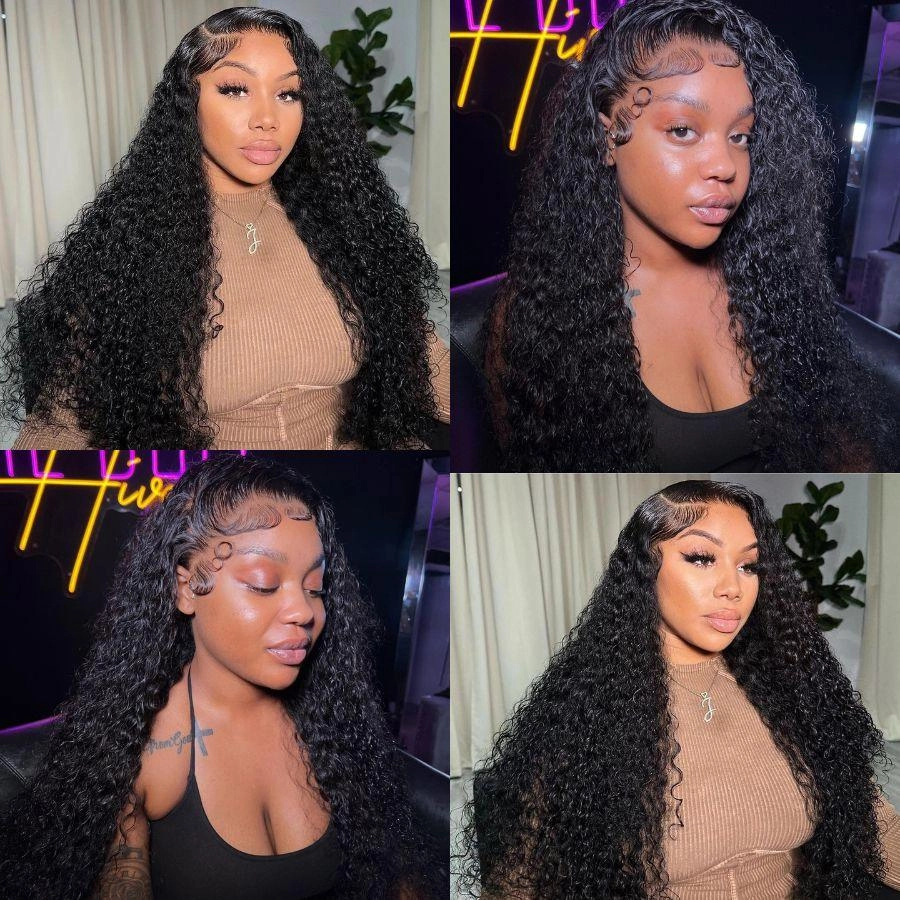 WOWANGEL Skinlike Real HD Lace 13X6 Full Frontal Wig Curly Pre Plucked