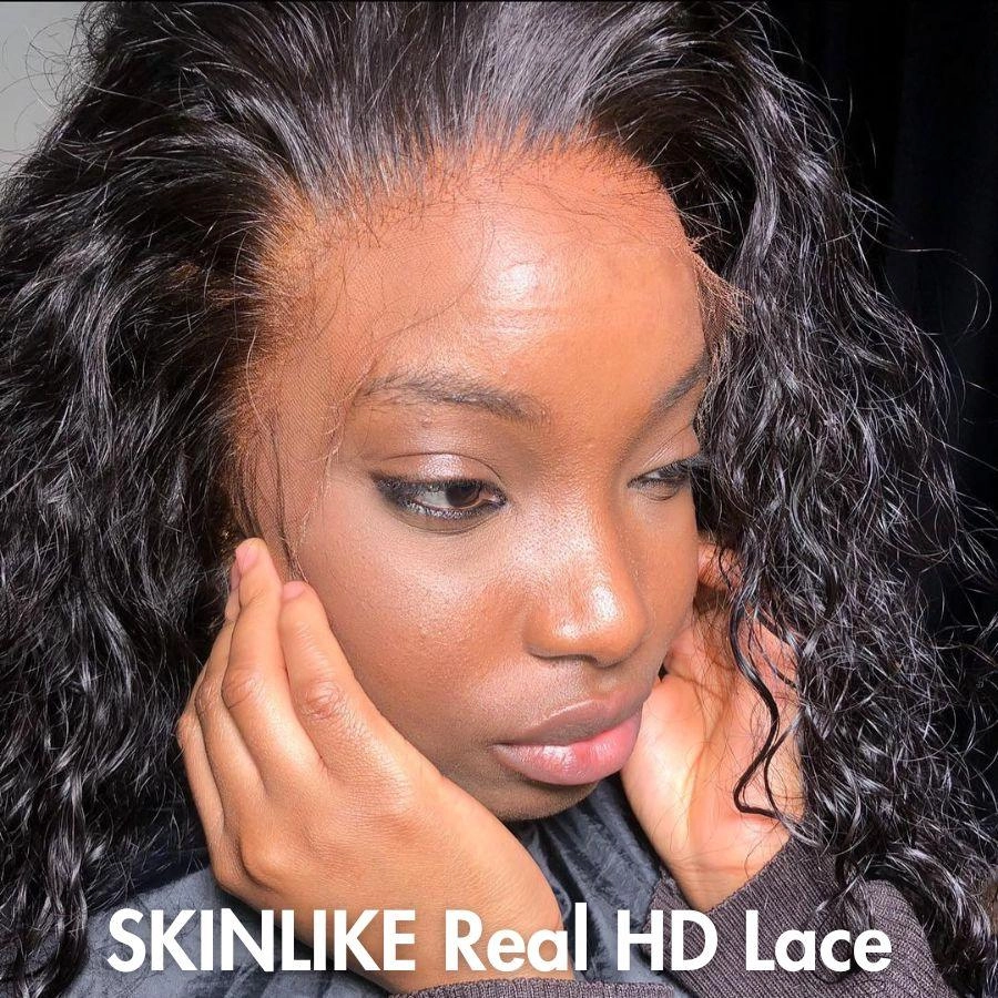 WOWANGEL Skinlike Real HD Lace 13X6 Full Frontal Wig Curly Pre Plucked