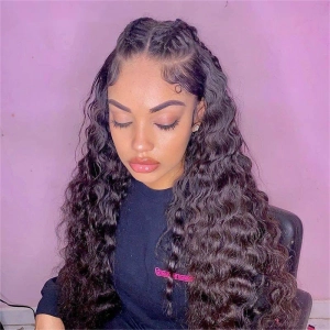 WOWANGEL Skinlike Real HD Lace 13X6 Full Frontal Wig Loose Deep Wave Pre Plucked