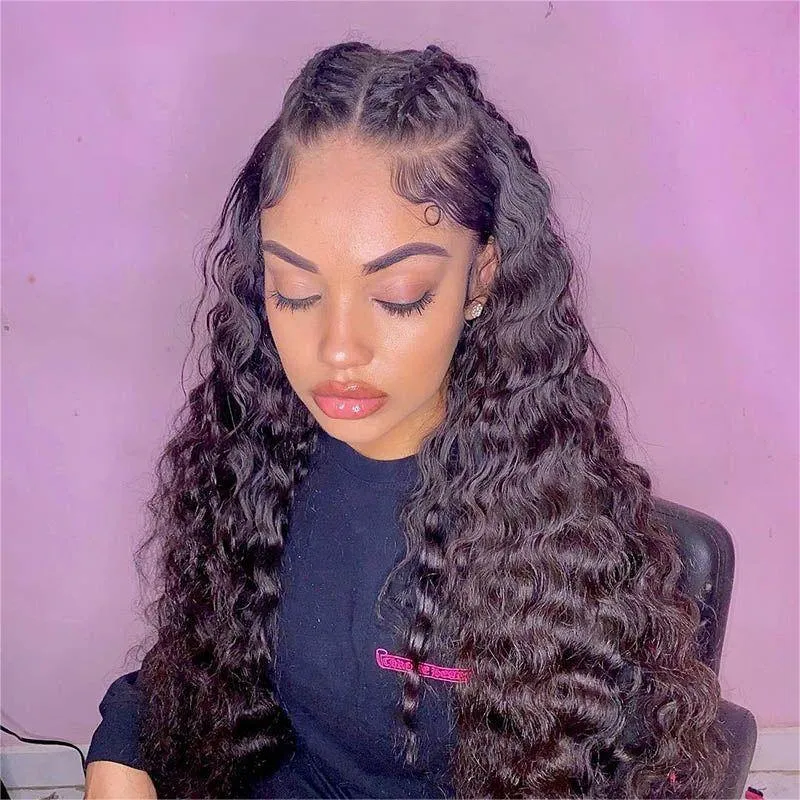 WOWANGEL Skinlike Real HD Lace 13X6 Full Frontal Wig Loose Deep Wave Pre Plucked