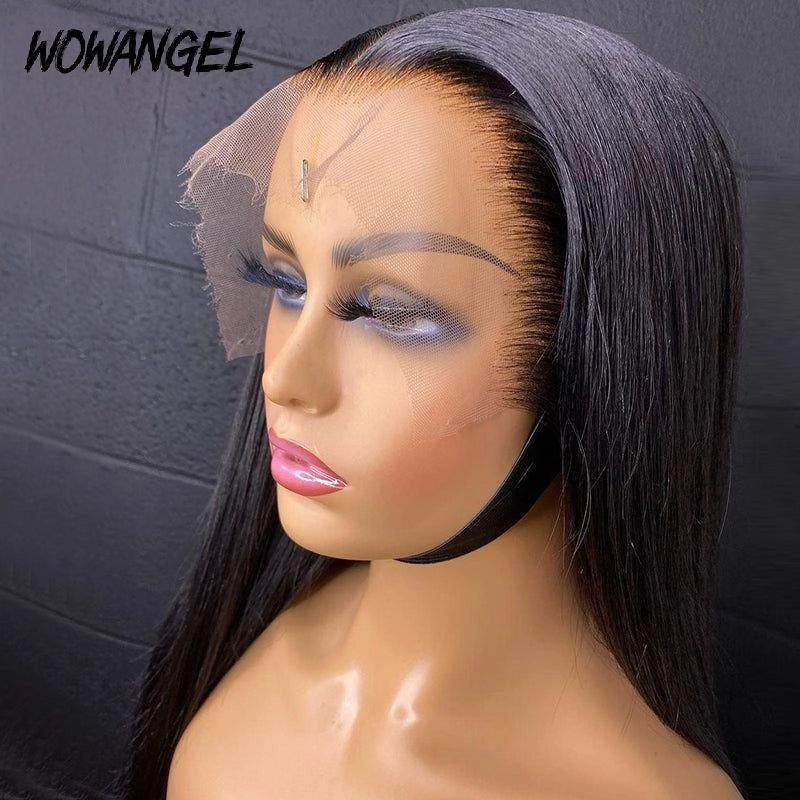 WOWANGEL Skinlike Real HD Lace 13X6 Full Frontal Wig Silk Straight Pre Plucked