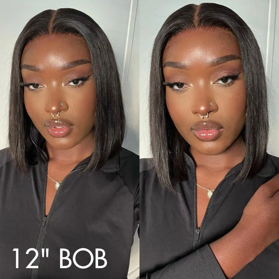 WOWANGEL Straight 6x6 Skinlike Real HD Lace Closure Wig Pre Plucked Glueless