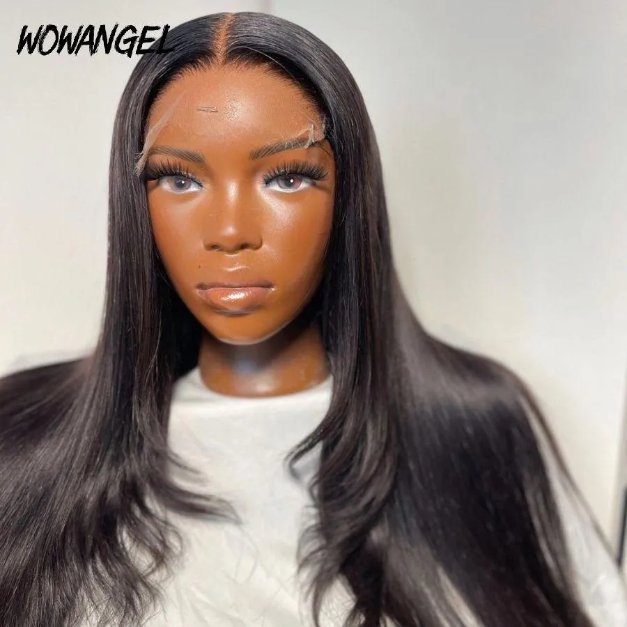 WOWANGEL Straight 6x6 Skinlike Real HD Lace Closure Wig Pre Plucked Glueless