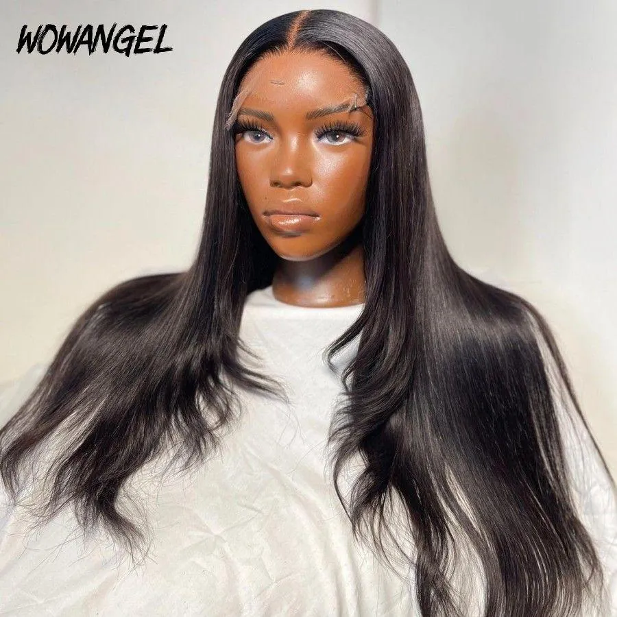 WOWANGEL Straight 6x6 Skinlike Real HD Lace Closure Wig Pre Plucked Glueless