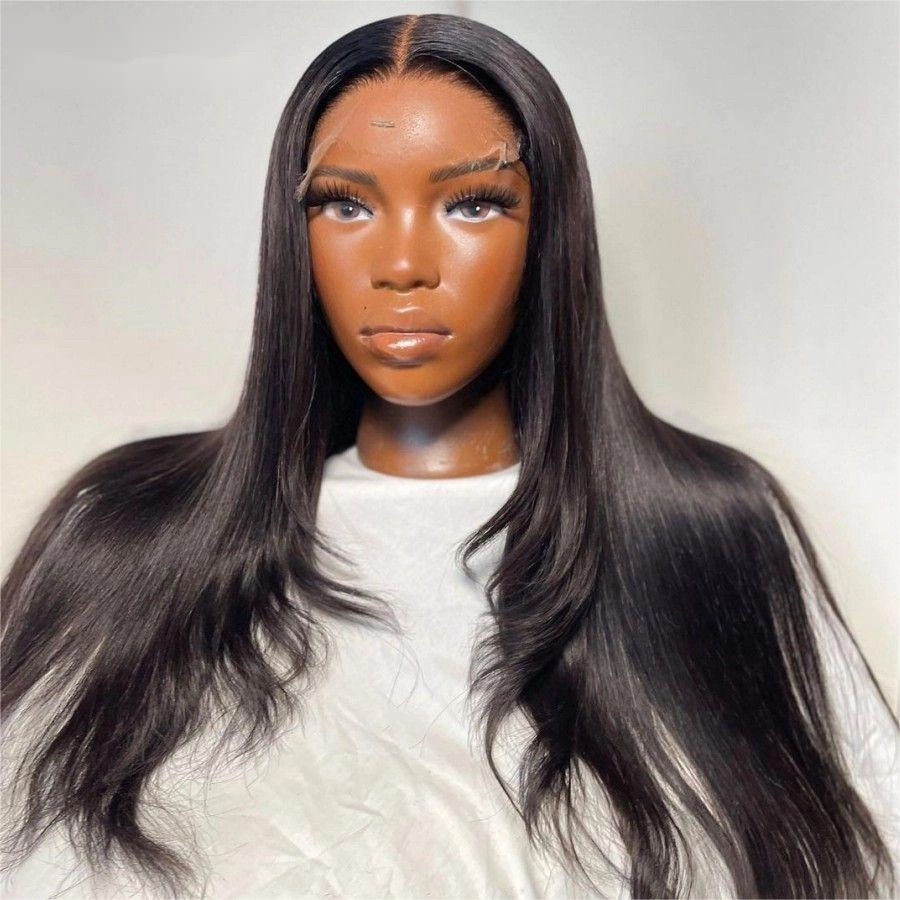 WOWANGEL Straight 6x6 Skinlike Real HD Lace Closure Wig Pre Plucked Glueless