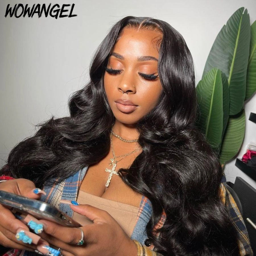 WOWANGEL Wear & Go 5x5 HD Lace Closure Wig Invisible Glueless Wig Body Wave