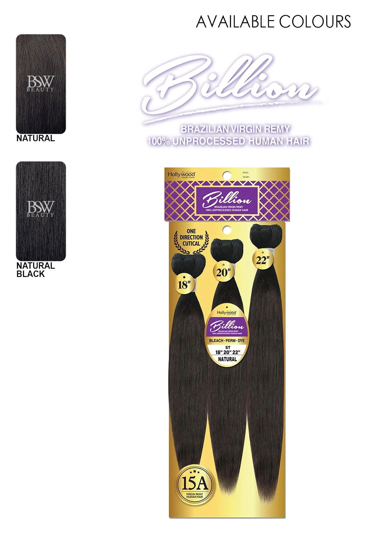ZURY HOLLYWOOD VIRGIN REMY BILLION 100% UNPROCESSED HUMAN HAIR MULTI STRAIGHT